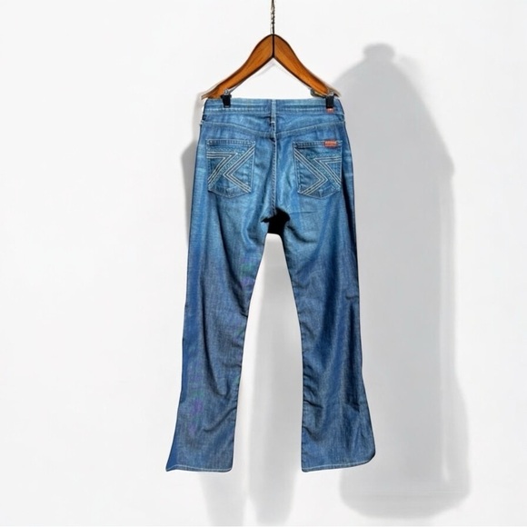 🌻Y2K 7 For All Mankind FLYNT Straight Slight Bootcut Jeans Women's Size 26 - Picture 1 of 10
